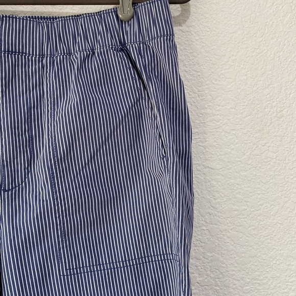 Gap Women's Easy High Rise Wide Leg Blue Stripe Nautical Preppy Khakis Pants S - Picture 3 of 8